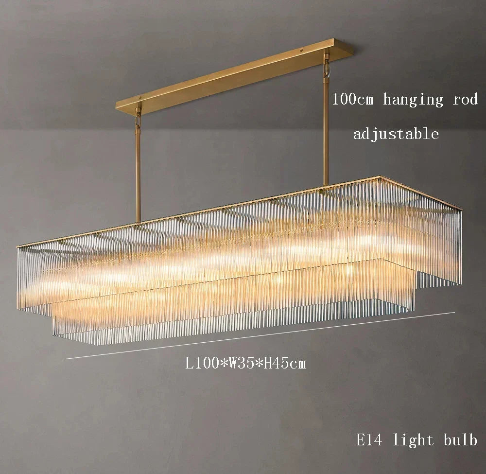Afralia™ Nordic Luxury Brass Chandelier with Glass Shade