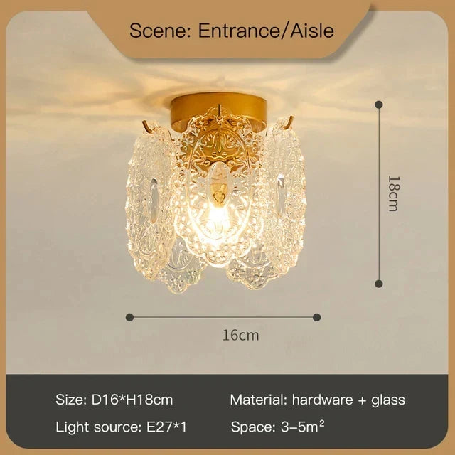 Afralia™ Clear Glass LED Chandelier: Modern French Style Hanging Fixture for Bedroom, Living Room & Kitchen