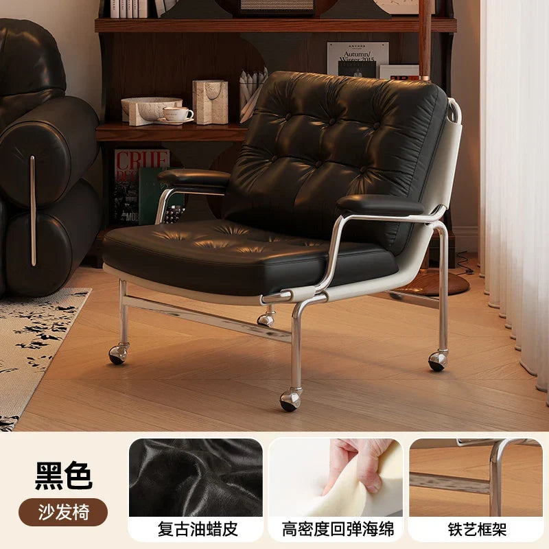 Afralia™ Nordic Light Luxury Single Sofa Chair for Living Room and Balcony