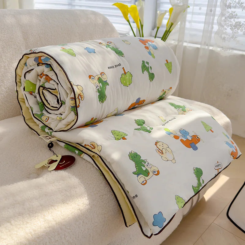 Afralia™ Lightweight Double Gauze Summer Quilt - Soft & Breathable Soya Fibre Fill