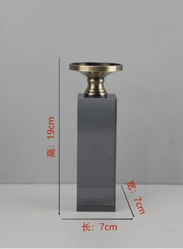 Afralia™ Marble & Metal Candle Holders: Elegant Centerpieces for Wedding, Christmas, Home Decor