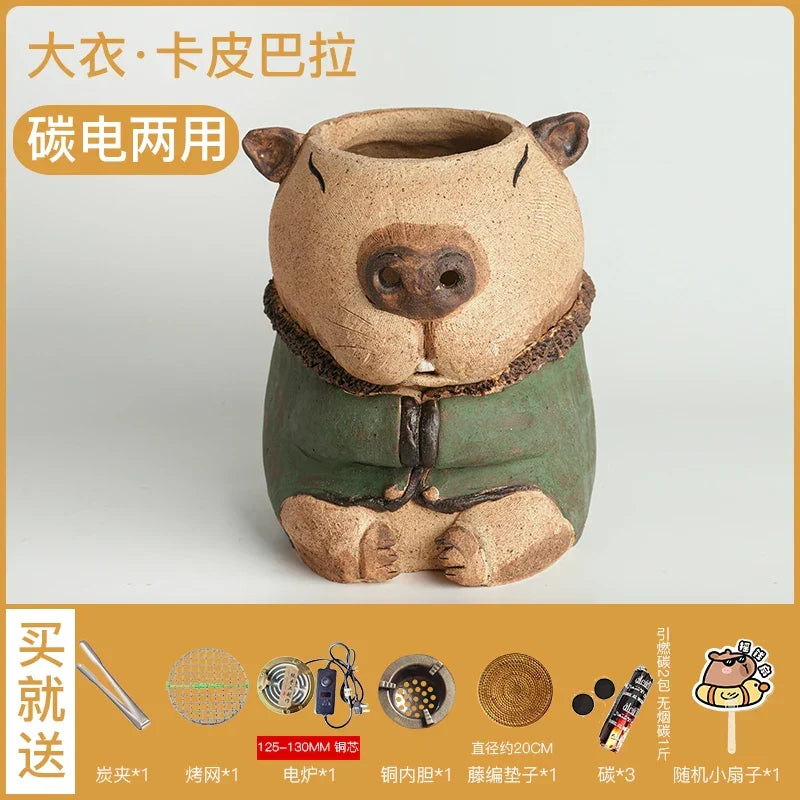 Afralia™ Handmade Refractory Carbon Oven Surrounding Stove Electric Ceramic Stove