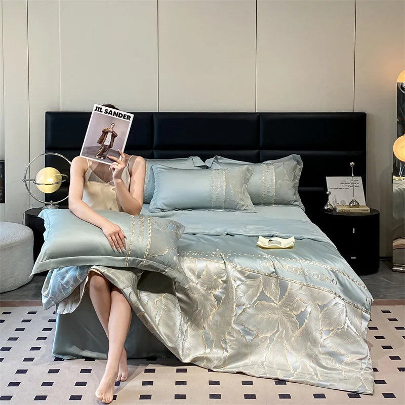 Afralia™ Ice Silk Summer Quilt - High-End Cooling Blanket for Single Double Bed