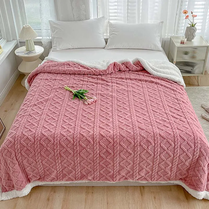 Afralia™ Coral Fleece Blanket: MultiFunctional Soft Skin-Friendly Warm Shawl