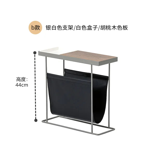 Afralia™ Nordic Side Table - Minimalist Living Room Accent Desk with Magazine Storage Shelf