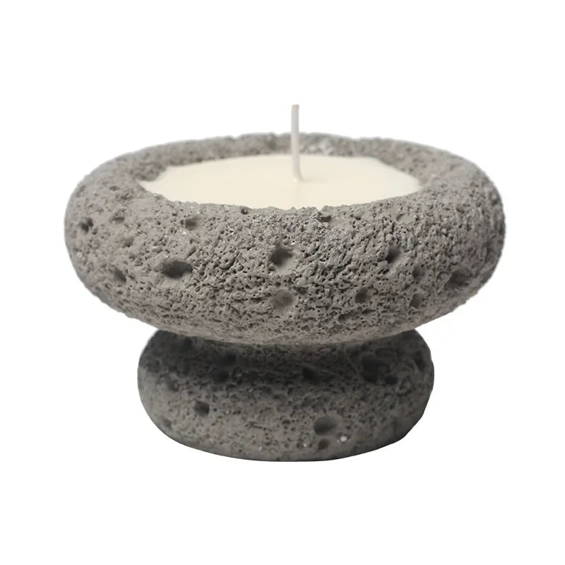 Afralia™ Silicone Concrete Candle Cup Mold Aromatherapy Tray Plaster Support Mold