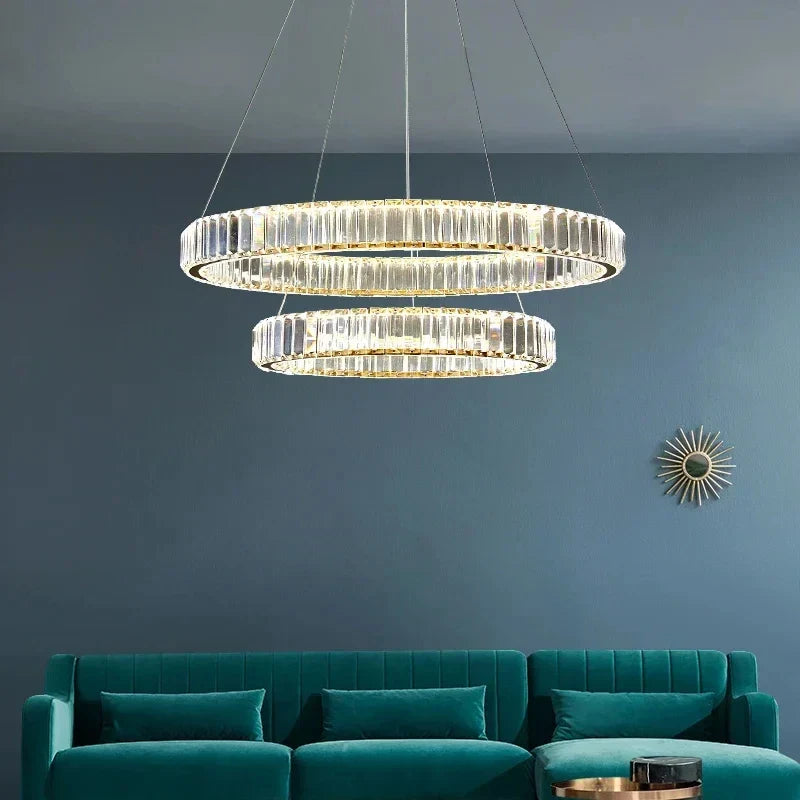 "Afralia™ Crystal Ceiling Pendant Chandelier – Luxury Light for Living Room, Bedroom, and Dining Area"