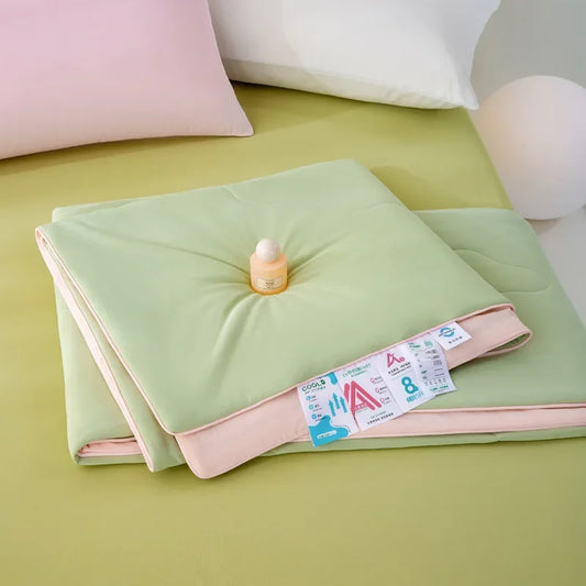 Afralia™ Summer Cooling Quilt | Lightweight Cotton Comforter | Breathable & Skin-Friendly Blanket