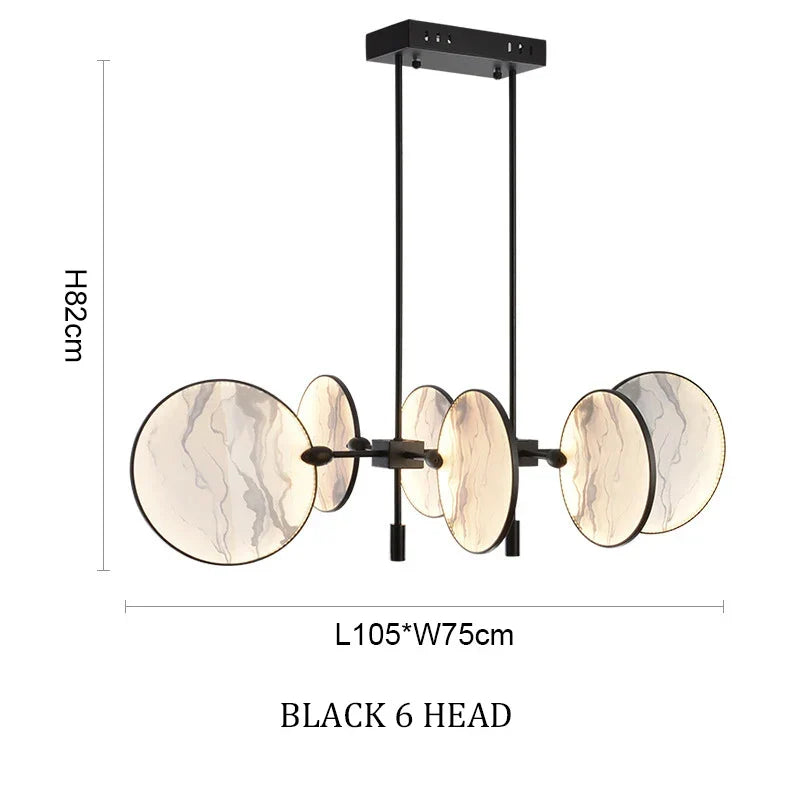 Afralia™ Classic Metal Chandelier with Glass and Iron Accents