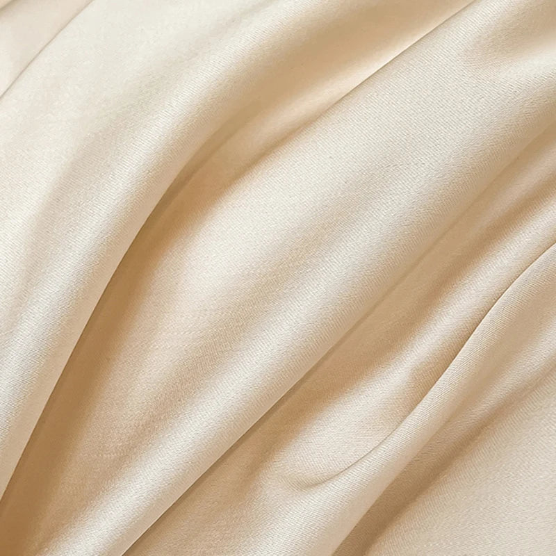 Afralia™ Luxe Rayon Silk Solid Duvet Cover Set: Summer Cozy Satin Bedding for Skin-Friendly Sleep
