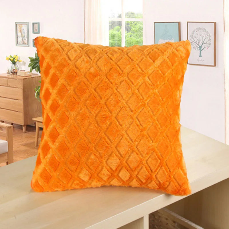 Afralia™ Plush Diamond Pattern Sofa Cushion - Soft Comfort for Adults & Children