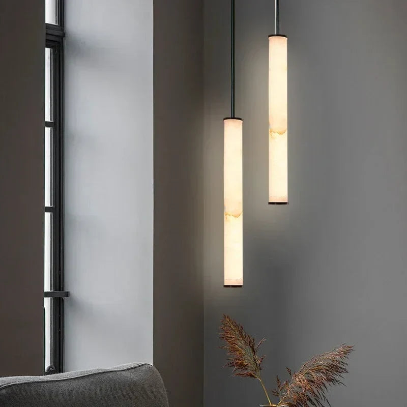 Afralia™ Modern Marble Pendant Light for Living Room, Bedroom, Dining, Bedside - Luxury Minimalist Design