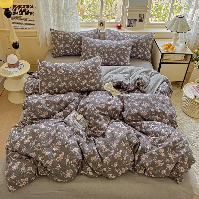 Afralia™ Cloud Touch Ultra Soft Duvet Cover Set in Sweet Design & Double Layer Yarn
