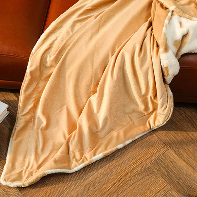 Afralia™ Two-Tone Raschel Blanket - Cozy, Stylish, All-Season Blanket