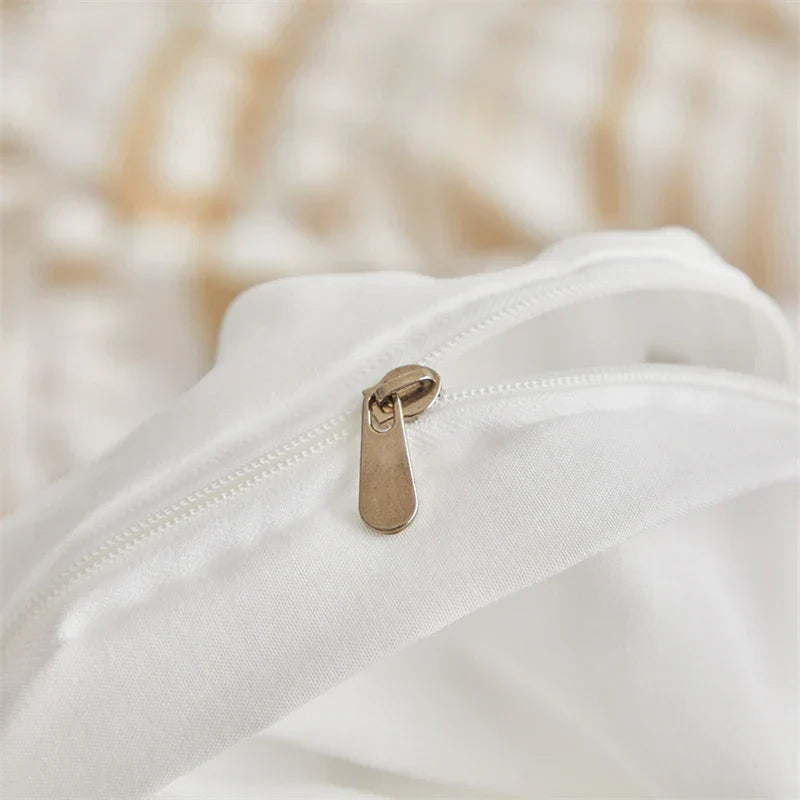 Afralia™ Solid Color Duvet Cover Set in Soft Skin-friendly Fabric