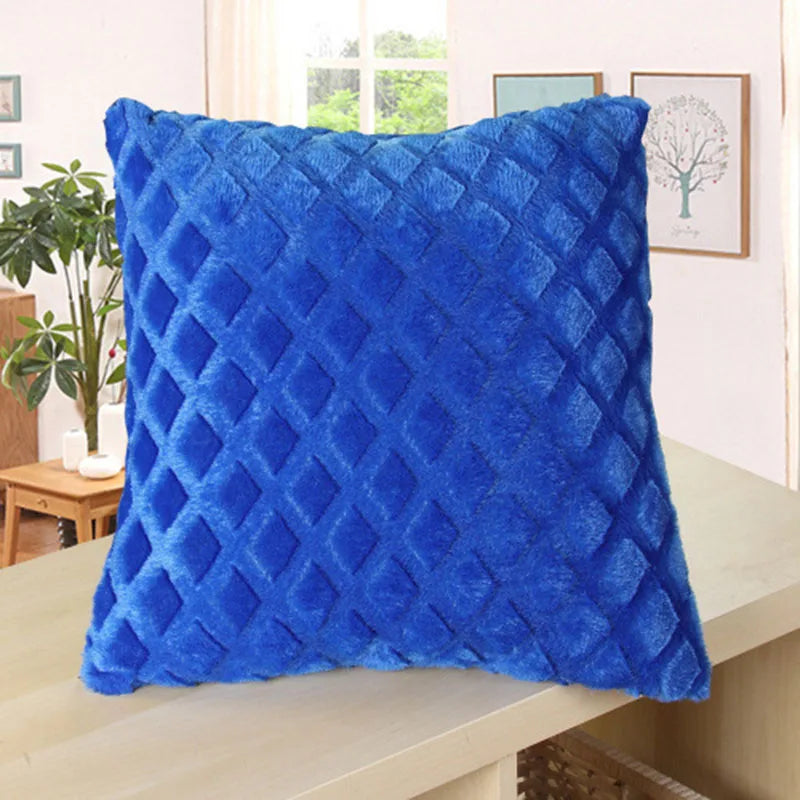 Afralia™ Plush Diamond Pattern Sofa Cushion - Soft Comfort for Adults & Children