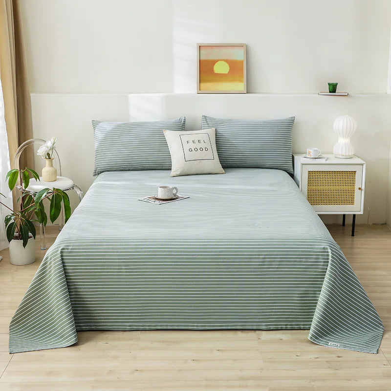 Afralia™ Cartoon Printed Cotton Bedspread | Queen King | Durable Coarse Cloth | All Seasons