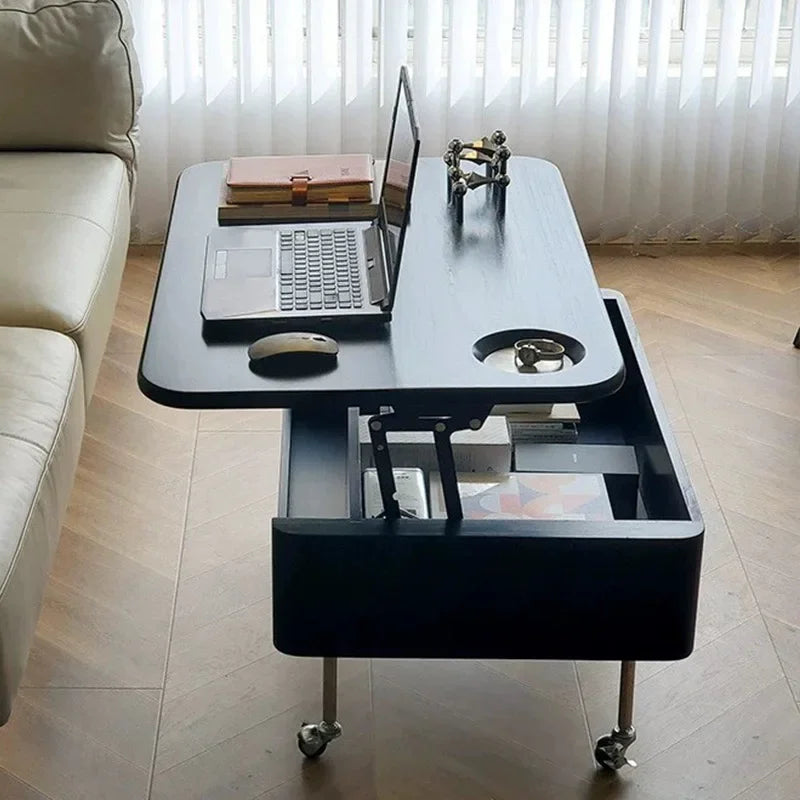 Afralia™ Medieval Style Compact Movable Dining Table for Small Living Spaces