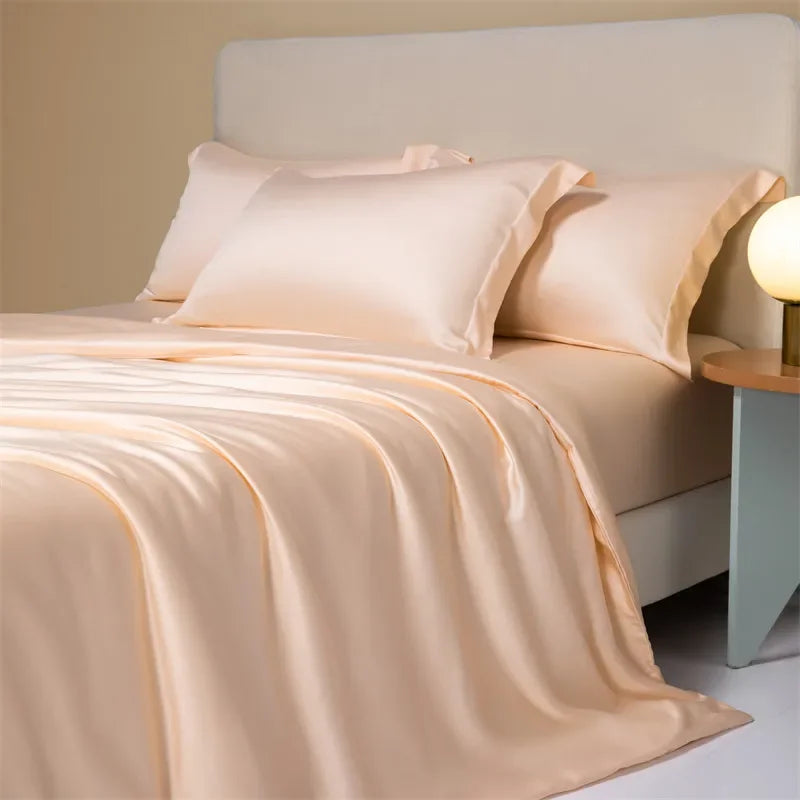 Afralia™ Cooling Cotton Solid Bedding Set Ultra Soft Quilt Cover for Summer