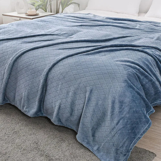 Afralia™ Plush Diamond Jacquard Blanket: Warm & Cozy Sofa Cover for Queen King