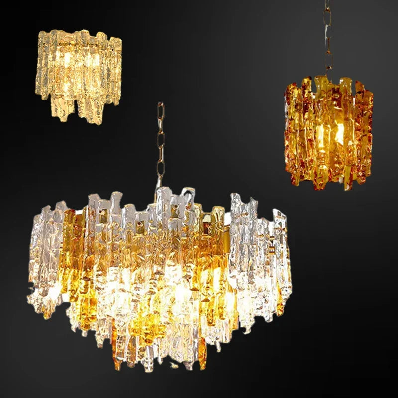 Afralia™ Designer Glass Pendant Lighting | Modern LED Hanging Fixture for Dining Room