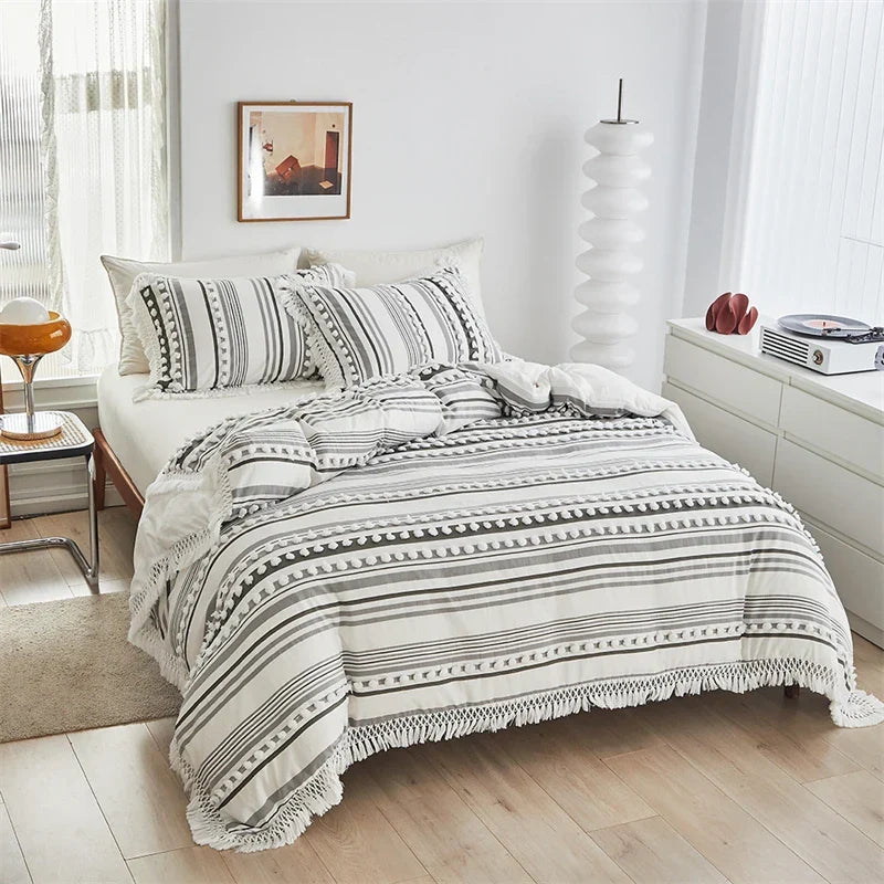 Afralia™ Solid Color Duvet Cover Set in Soft Skin-friendly Fabric