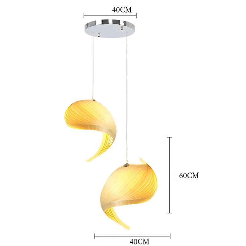 Afralia™ Conch Shell Chandelier LED Pendant Lamp for Dining Room Bar Island