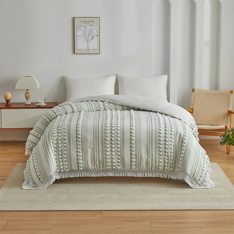 Afralia™ Solid Color Duvet Cover Set in Soft Skin-friendly Fabric