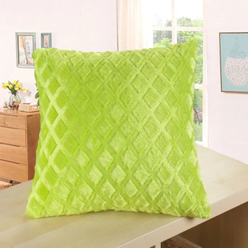 Afralia™ Plush Diamond Pattern Sofa Cushion - Soft Comfort for Adults & Children