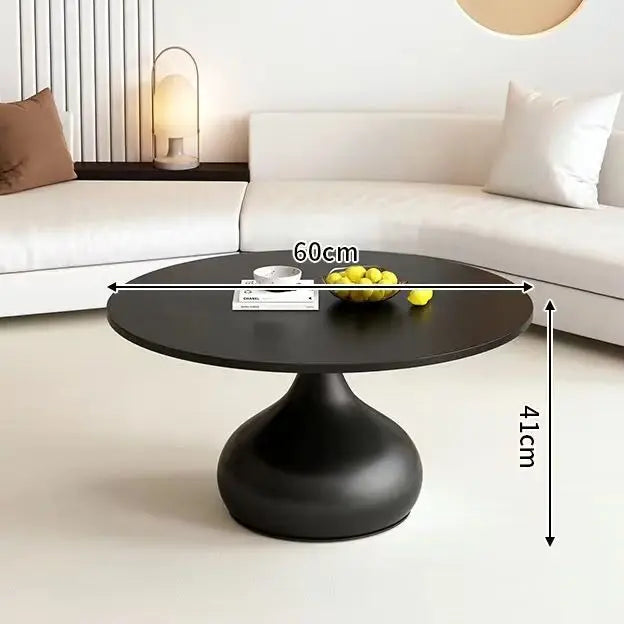 Afralia™ Solid Wood Round Coffee Table Set for Simple Nordic Living Room