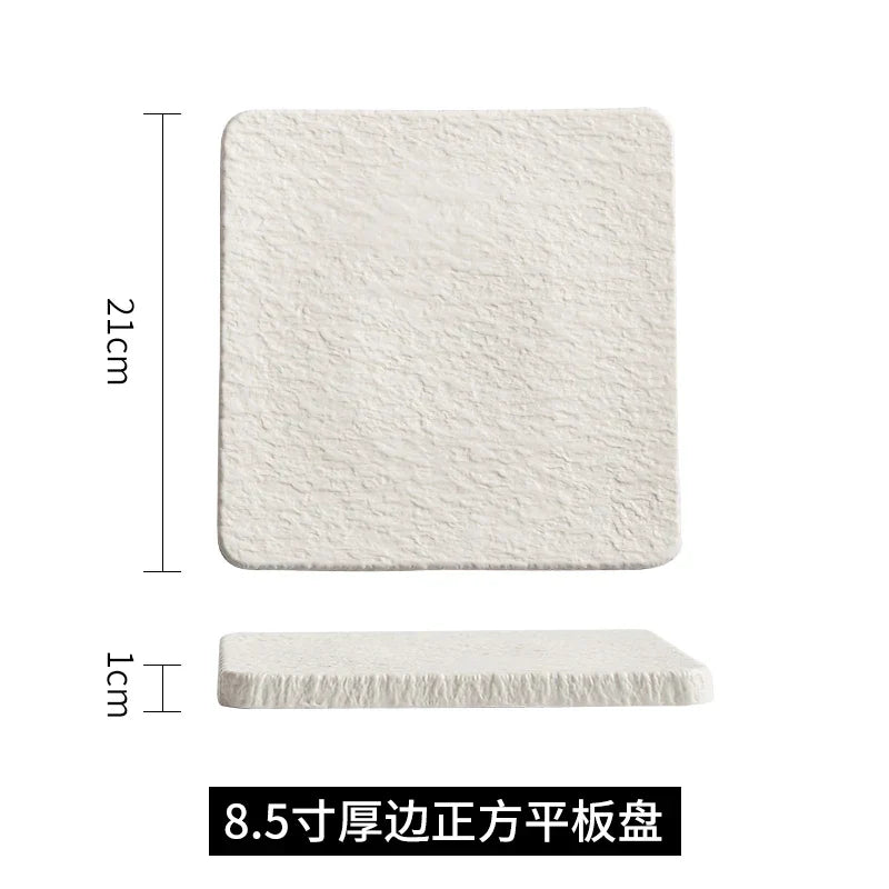 Afralia™ Rock Plate: Elegant Japanese Tableware for Home Dining and Decoration