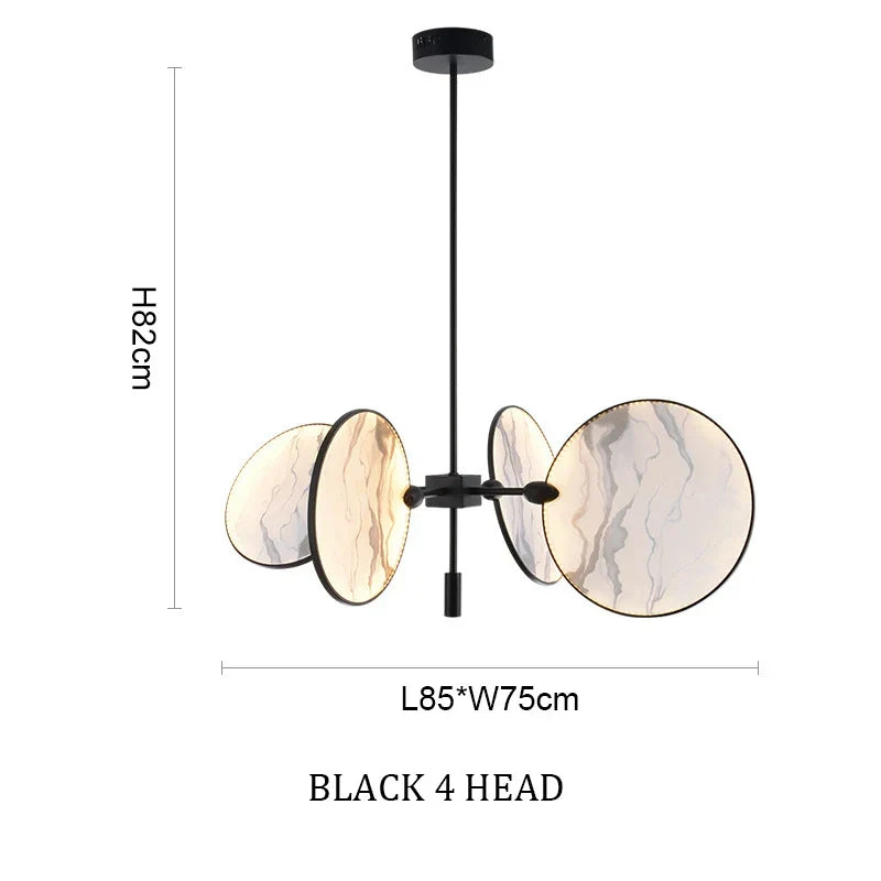Afralia™ Classic Metal Chandelier with Glass and Iron Accents
