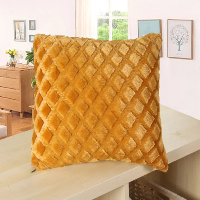 Afralia™ Plush Diamond Pattern Sofa Cushion - Soft Comfort for Adults & Children