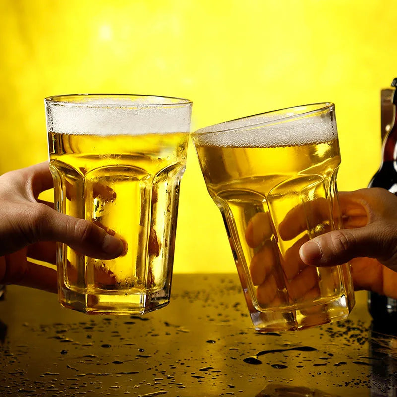 Afralia™ Large Glass Beer Mug | Creative Transparent Glass Cup | Home Decor Gift