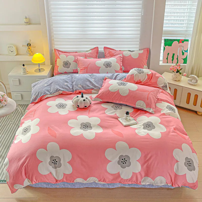 Afralia™ Geometric Pattern Single Duvet Cover, Cozy Cotton Bedding for Autumn/Winter