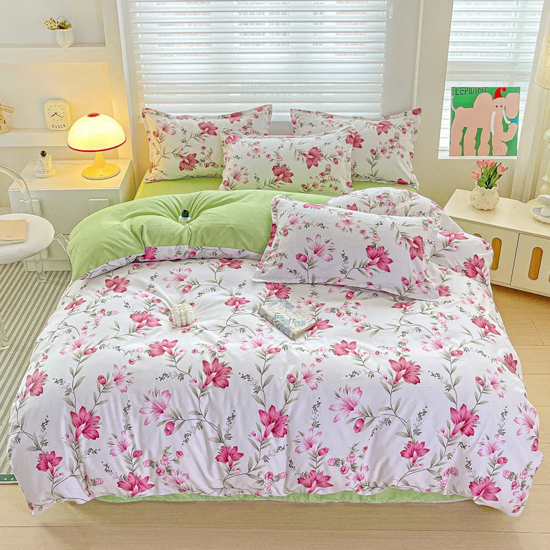 Afralia™ Geometric Pattern Single Duvet Cover, Cozy Cotton Bedding for Autumn/Winter