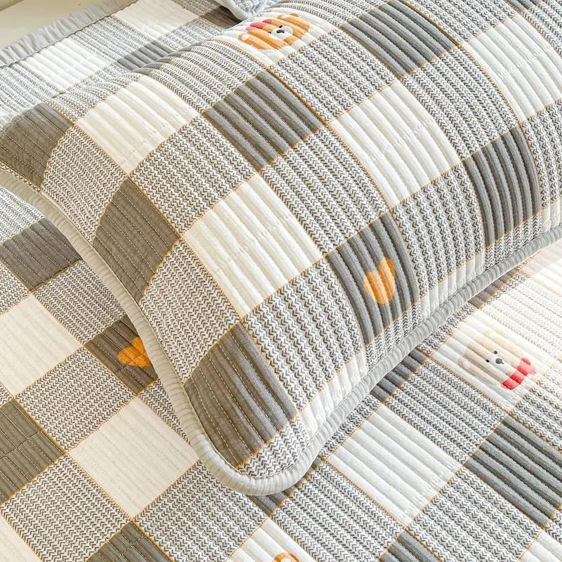Afralia™ Cartoon Small Fresh Washed Cotton Bed Sheets Bedspread