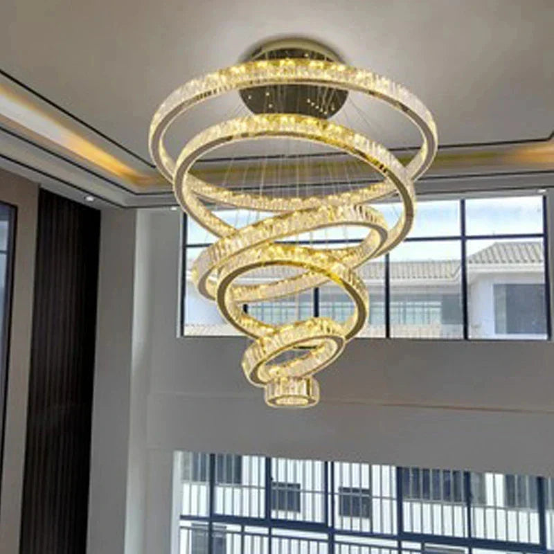 Afralia™ Crystal LED Chandelier for Modern European Style Living Room Lighting