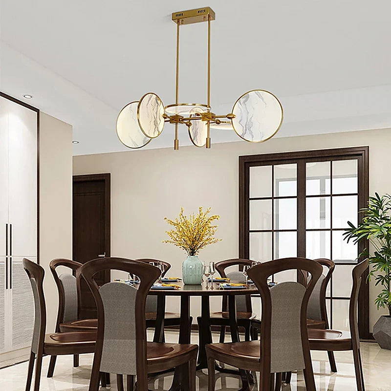 Afralia™ Classic Metal Chandelier with Glass and Iron Accents