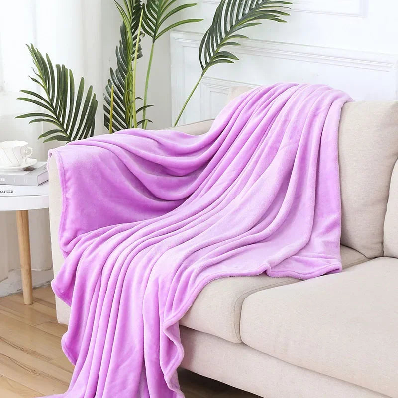 Afralia™ Cozy Flannel Warm Blanket: Soft Plush Coral Fleece Bed Cover & Shawl