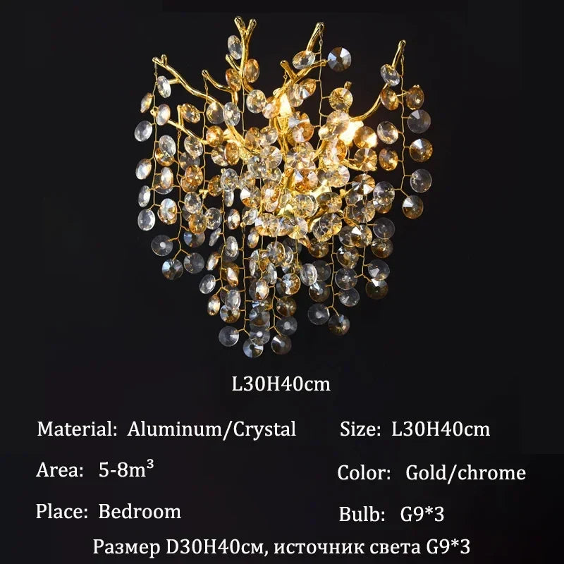 Afralia™ Crystal Chandeliers: Elegant Lighting Decor for Home Villa Living Room Bedroom