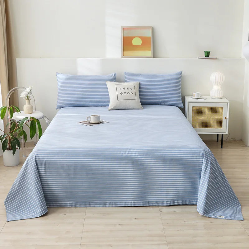 Afralia™ Cartoon Printed Cotton Bedspread | Queen King | Durable Coarse Cloth | All Seasons