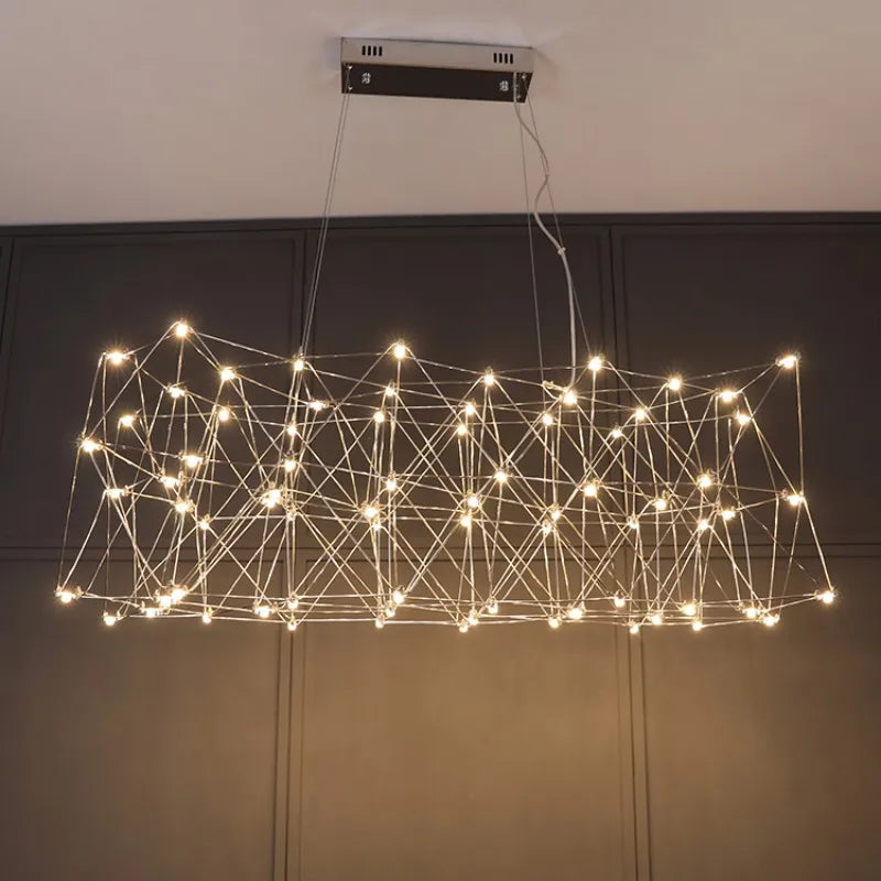 Afralia™ Stainless Steel Chandelier - Modern Luxury Lighting for Home, Bar, and Cafe