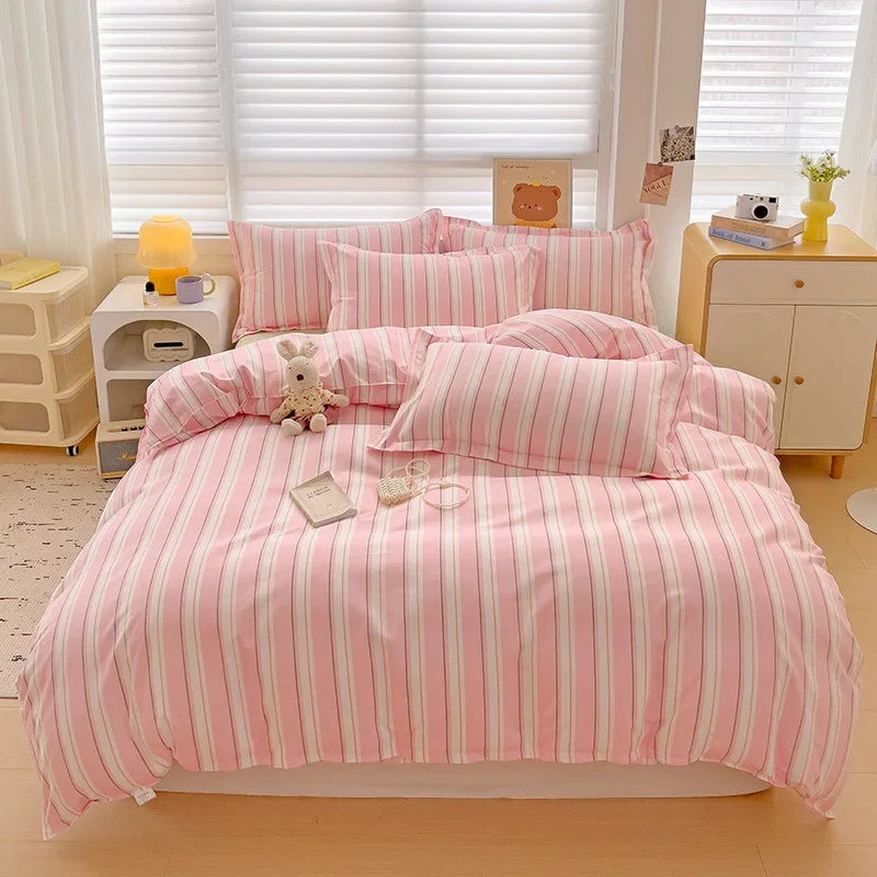 Afralia™ Cotton Printed Bedding Set: Cozy, Breathable, All Seasons Comforter Set