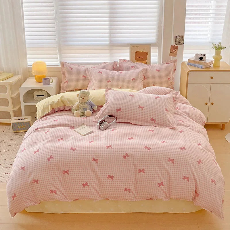 Afralia™ Cotton Printed Bedding Set: Cozy, Breathable, All Seasons Comforter Set