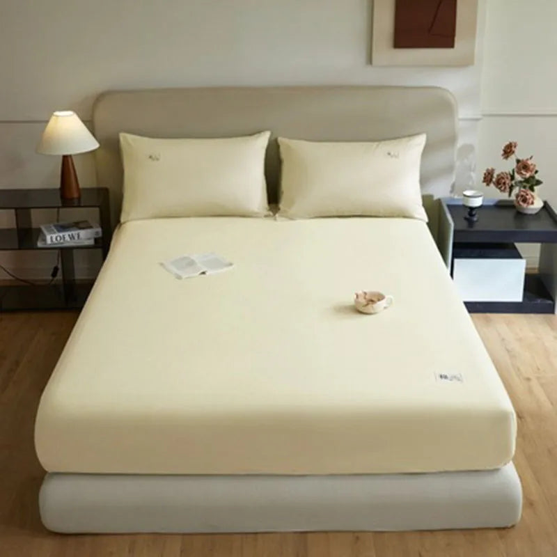 Afralia™ Soft Cotton Anti-Slip Fitted Sheet: European Skin-Friendly Mattress Protector