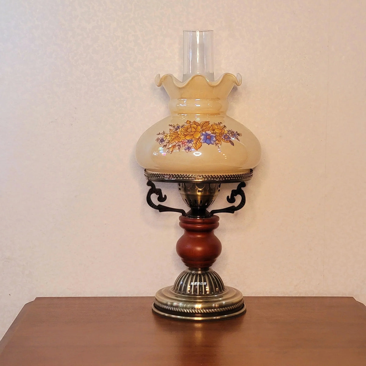 Afralia™ Vintage Solid Wood Desk Lamp for Living Room, Bedroom, and Study