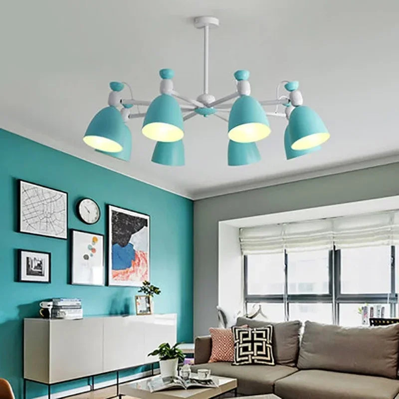Afralia™ Macarone Wood Chandelier Pendant Lights for Modern Living Room & Bedroom Lighting