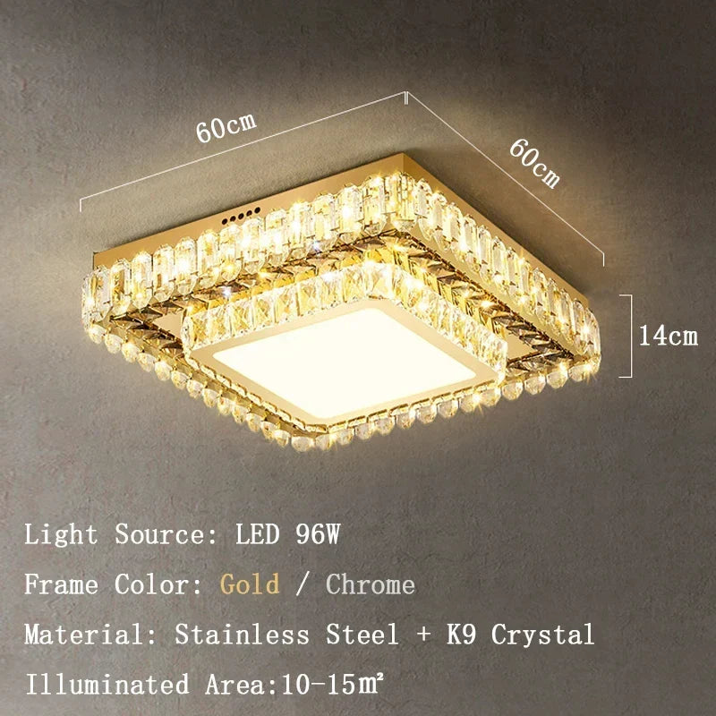 Afralia™ Crystal LED Ceiling Light: Modern European Design for Bedroom and Living Room Decor