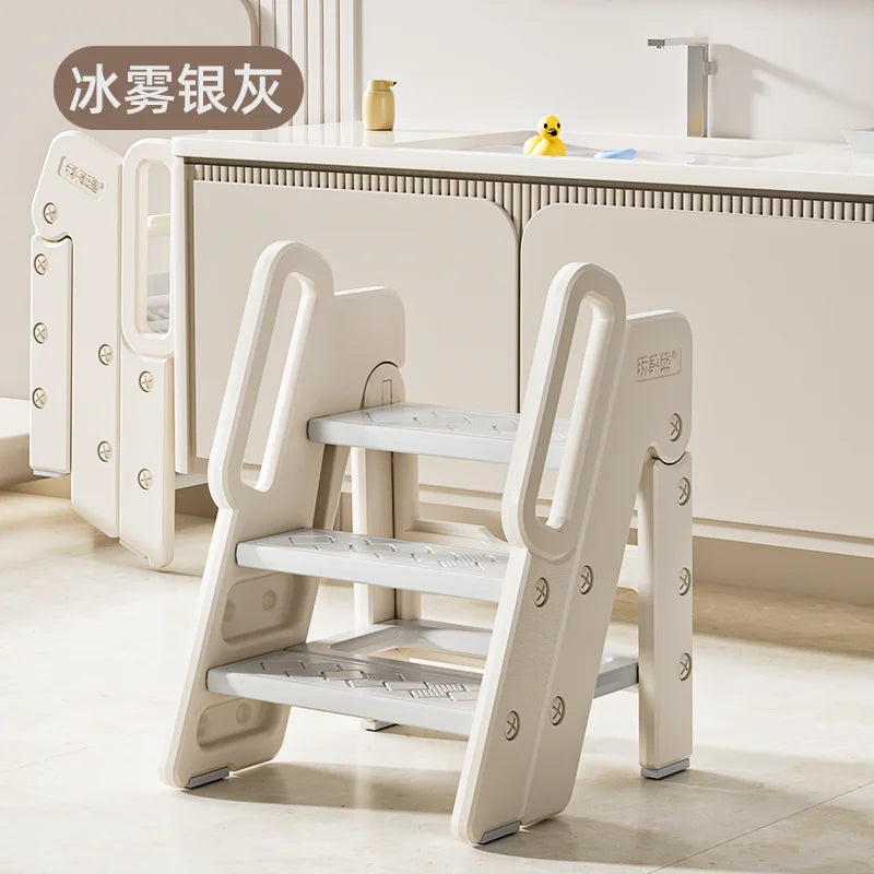 Afralia™ Folding Stairs Kitchen Ladder Metal Decorative Kids Sedie Steps Household